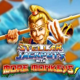 Stellar Jackpots with More Monkeys slot logo by Lightning Box Game at Westace Casino